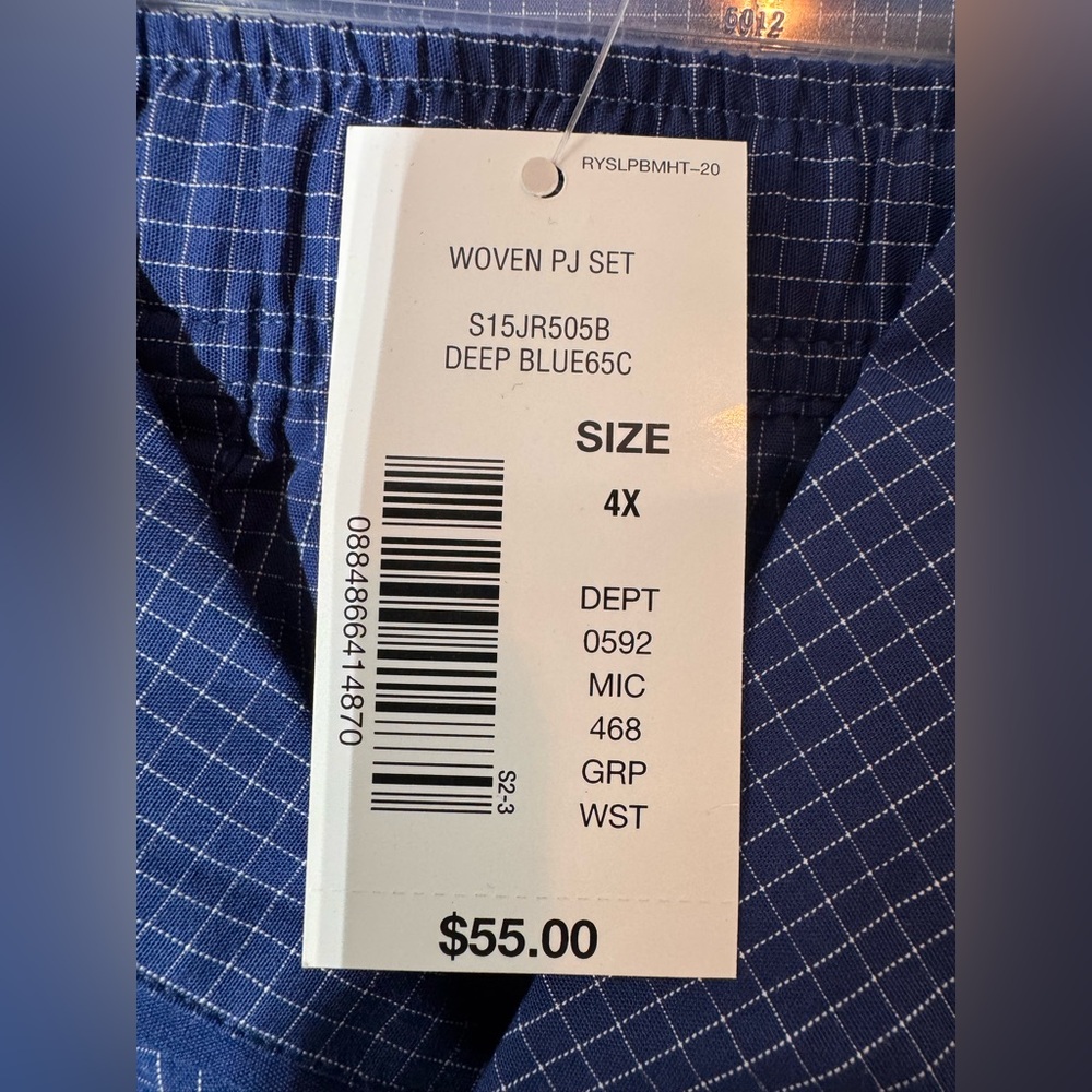 Roundtree & Yorke Lightweight Blue pajama set - Picture 3 of 10